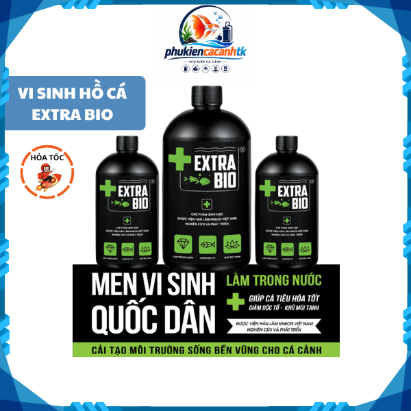 Chế phẩm sinh học extra bio - vi sinh hồ cá - vi sinh làm trong nước