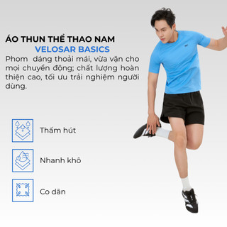Áo Thun Nam Thể Thao Velosar RTS-60091 Đa Năng Thoải Mái, Thấm Hút, Nhanh Khô