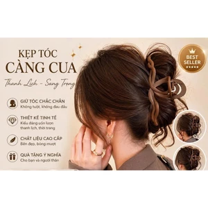 Kẹp tóc càng cua Hàn Quốc, kiểu dáng nơ tiểu thư, phong cách thanh lịch, trẻ trung, cá tính