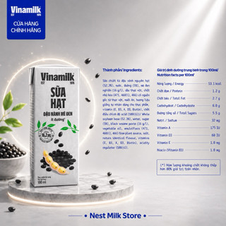 Sữa Đậu Nành Mè Đen Vinamilk 180ml - Thùng 48 Hộp