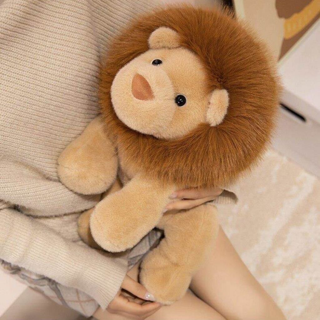 Gấu Bông Sư Tử Bờm Dài Đáng Yêu, Đồ Chơi Nhồi Bông Hình Sư Tử Quà Tặng Dễ Thương Cho Bé