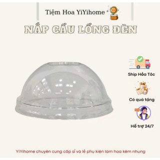 Cán Đèn Lồng Tre Có Cán Nhựa, Nắp Cầu Làm Lồng Đèn, Cán Cầm Tay Đèn Lồng Trang Trí Bằng Tre Cao Cấp 27cm YiYihome