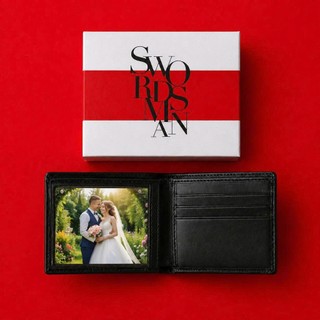 Ví nam Khung ảnh lớn, tặng in ảnh người thương, full túi hộp theo kèm