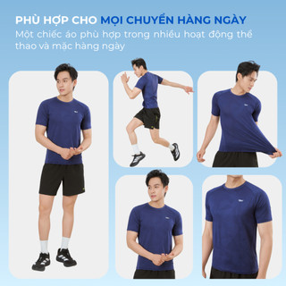Áo thun nam thể thao Velosar RTS-60091A tập Gym, Tennis, Pickleball thoải mái, thấm hút, nhanh khô