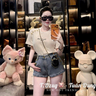 QCL1 Set mix dời áo phông khuy vai + quần sooc phối khuy mới về siêu hot sang chảnh