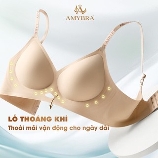 Áo Ngực Nữ Đúc Su không Gọng Dây Chữ Cá Tính - Áo Lót Nữ Cài Sau Nâng Ngực Tự Nhiên AMYBRA A960