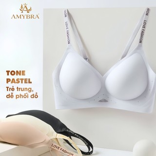 Áo Ngực Nữ Đúc Su không Gọng Dây Chữ Cá Tính - Áo Lót Nữ Cài Sau Nâng Ngực Tự Nhiên AMYBRA A960
