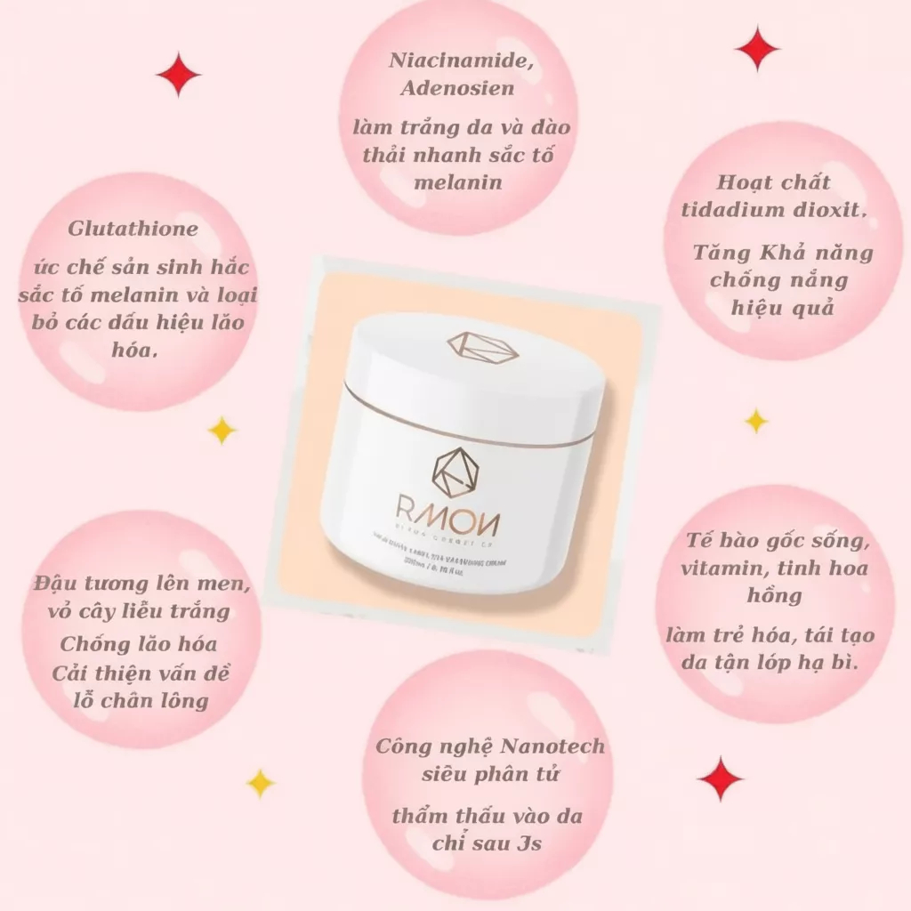Kem Dưỡng Trắng Da Chuyên Sâu RMON White Label Dia Whitening Cream - Ever Queen