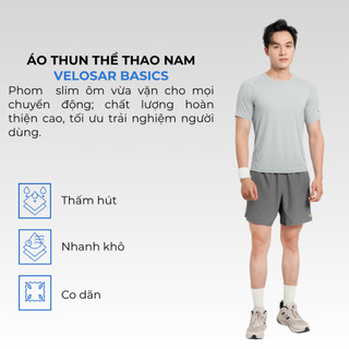 Áo Thun Nam Thể Thao Velosar RTS-60096 Đa Năng Thoải Mái, Thấm Hút, Nhanh Khô