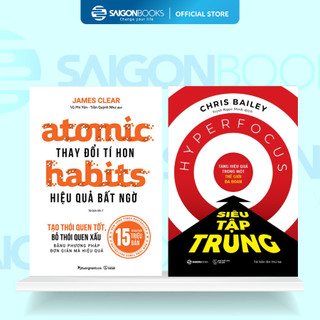 Sách - Atomic Habits - Thay Đổi Tí Hon Hiệu Quả Bất Ngờ + Siêu Tập Trung