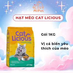Hạt mèo Cat Licous 1KG vị cá biển dành cho mèo trưởng thành
