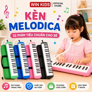 Kèn Melodica 32 Phím Tiêu Chuẩn Cho Bé – Tặng Full Phụ Kiện – Túi + Ống Thổi Ngắn Dài Cho Bé