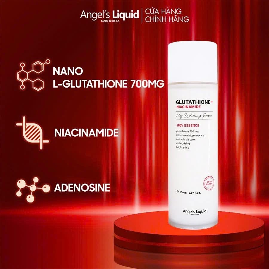 Nước Thần, Tinh chất& Kem Dưỡng Angel's Liquid Glutathione+Niacinamide 7 Day Whitening Program 700V - Ever Queen