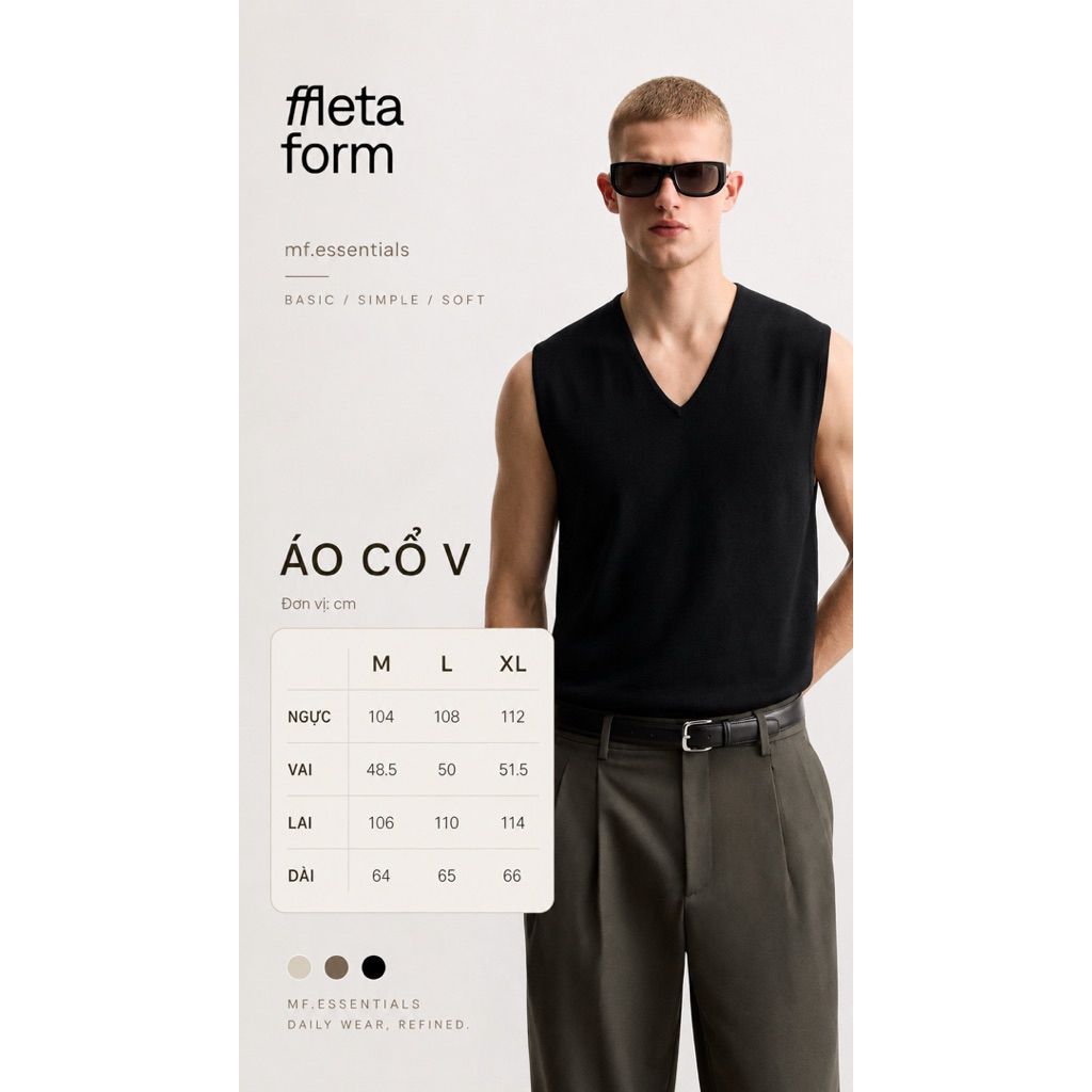 Áo tanktop nam MetaForm, Áo ba lỗ nam, vải cotton, áo form rộng thoáng mát, dễ phối đồ