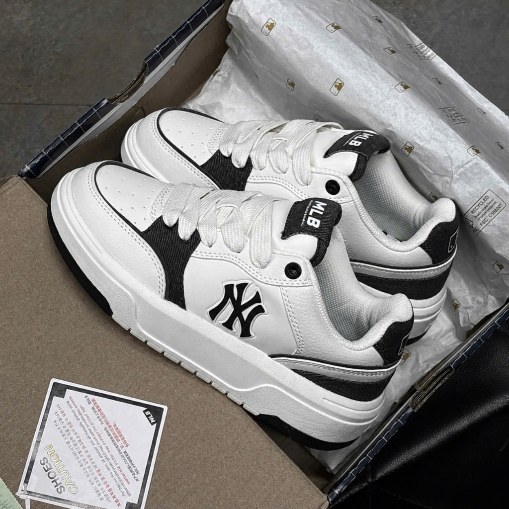 [Chính Hãng] Giày MLB Chunky Liner Denim Pocket New York Yankees Black – 3ASXD015N