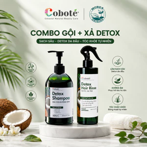 Combo gội xả dừa bồ kết hương nhu Coboté không sulfate không silione giảm gãy rụng tóc, mọc tóc