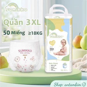 Bỉm Quần SUMIKKO Nội Địa Cao Cấp Size M/L/XL/XXL/XXXL 50 Miếng – Mỏng Nhẹ, Thấm Hút Tốt, Chống Tràn Cho Bé