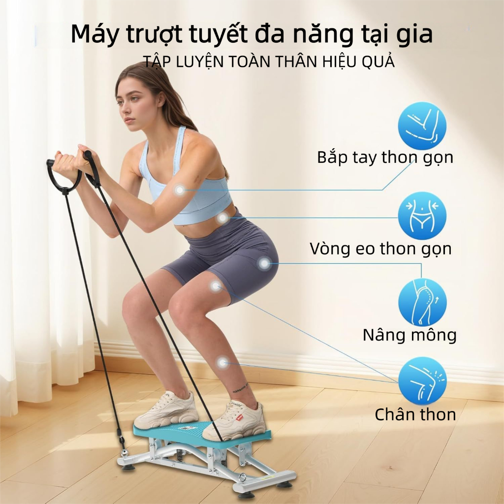 Máy trượt tuyết đa năng cao cấp tại nhà, làm đẹp dáng chân, bài tập aerobic, thiết bị tập thể dục tại nhà