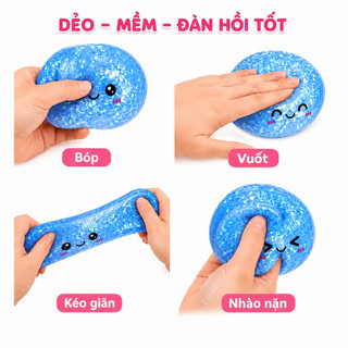Bánh Bao Squishy lấp lánh đồ chơi bóp tay mềm mại đồ chơi giảm căng thẳng cho bé và người lớn