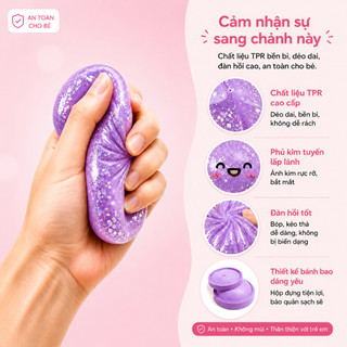 Bánh Bao Squishy lấp lánh đồ chơi bóp tay mềm mại đồ chơi giảm căng thẳng cho bé và người lớn