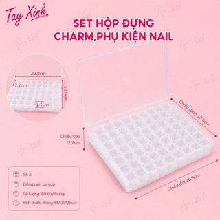 Set Hộp Nhựa, Set Hộp 28 Ô Màu Trong Đựng Charm Đá, Phụ Kiện Nail Chuyên Dụng Ngành Nail Mẫu Mới Hottrend 2026