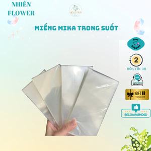 Miếng MICA Trong Suốt Kích Thước 8x14cm Dùng Làm Hoa Kẹp Tiền, Cuộn Viền Bánh, Đồ Handmade