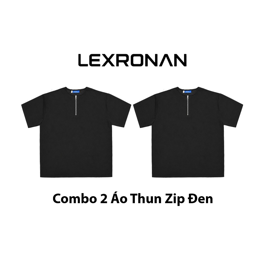 Áo Thun Zip Nam LEXRONAN – Vải Em Bé Co Giãn Mịn Mát, Form Basic, Áo Thun Khóa Kéo Nam #ATZ01