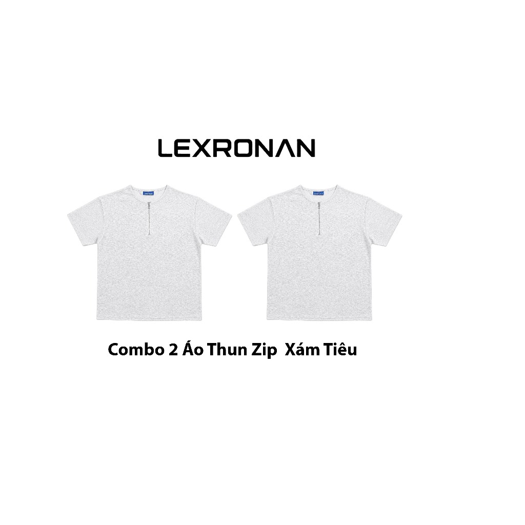 Áo Thun Zip Nam LEXRONAN – Vải Em Bé Co Giãn Mịn Mát, Form Basic, Áo Thun Khóa Kéo Nam #ATZ01