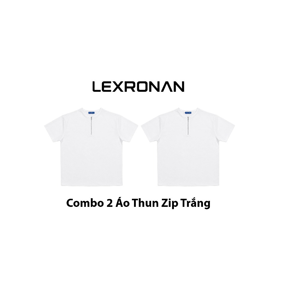 Áo Thun Zip Nam LEXRONAN – Vải Em Bé Co Giãn Mịn Mát, Form Basic, Áo Thun Khóa Kéo Nam #ATZ01