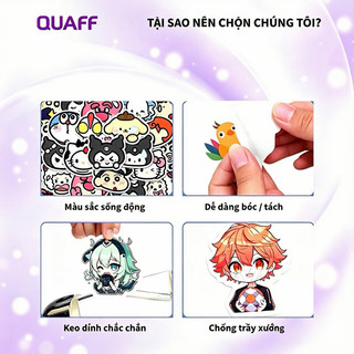 QUAFF Decal ảnh  chính hãng A4 90GSM – Bóng, tự dính, in được – Đồ DIY”