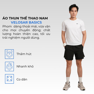 Áo Thun Nam Thể Thao Velosar RTS-60097 Đa Năng Thoải Mái, Thấm Hút, Nhanh Khô