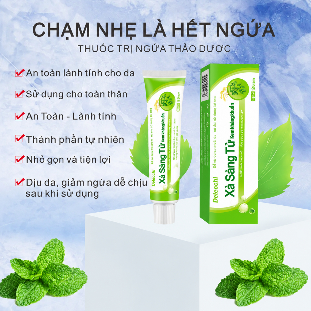🌿Xà Sàng Tử Kem dưỡng da 18g – Hỗ trợ giảm ngứaDa mềm mịn, không còn cảm giác khó chịu  Giảm đỏ, phù hợp da nhạy cảm