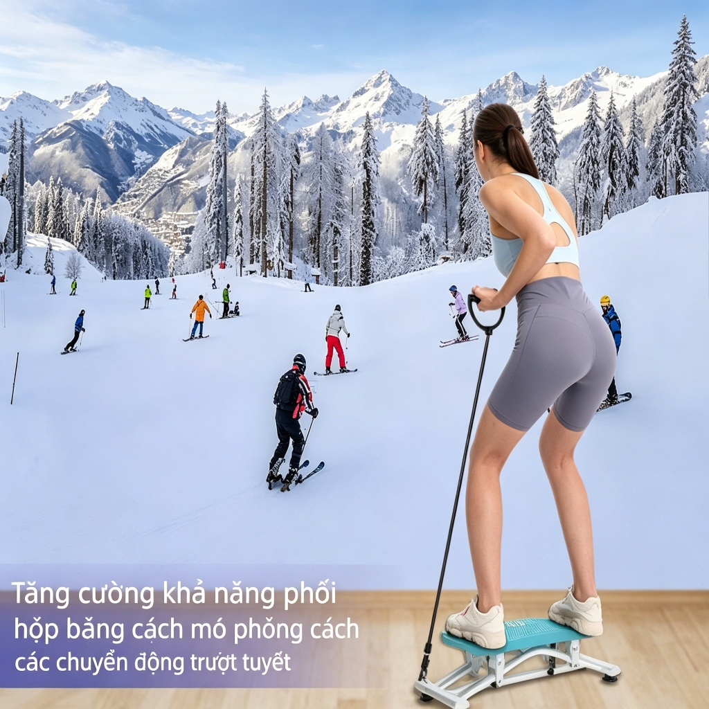 Máy trượt tuyết đa năng cao cấp tại nhà, làm đẹp dáng chân, bài tập aerobic, thiết bị tập thể dục tại nhà