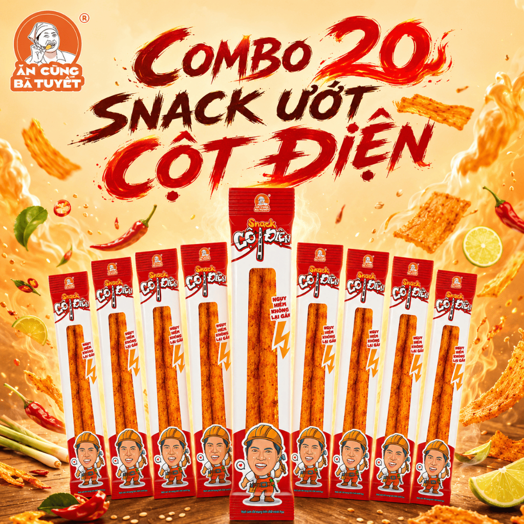 COMBO 20 SNACK ƯỚT CỘT ĐIỆN – ĂN CÙNG BÀ TUYẾT M7