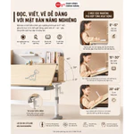 (Bản Cải Tiến) Bộ bàn học chống gù Sakawin S110 Bàn học cho bé tiểu học Điều chỉnh chiều cao bằng tay quay. — ảnh 5