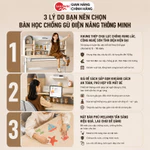 (Bản Cải Tiến) Bộ bàn học chống gù Sakawin S110 Bàn học cho bé tiểu học Điều chỉnh chiều cao bằng tay quay. — ảnh 7