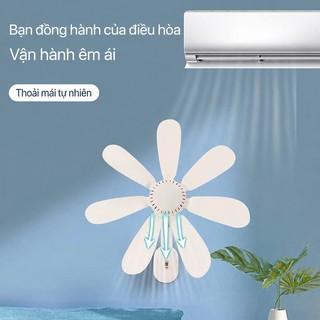 OOKAS Quạt Treo Tường 7 Cánh, Gió Mạnh Siêu Mát, 25W 220V/50Hz,Không Cần Khoan Đục Có Kèm Miếng Dán