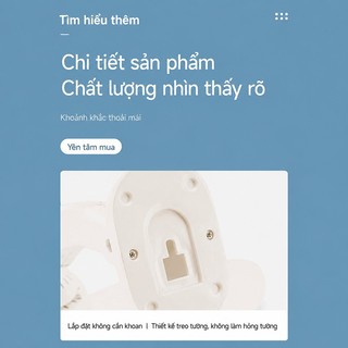 OOKAS Quạt Treo Tường 7 Cánh, Gió Mạnh Siêu Mát, 25W 220V/50Hz,Không Cần Khoan Đục Có Kèm Miếng Dán