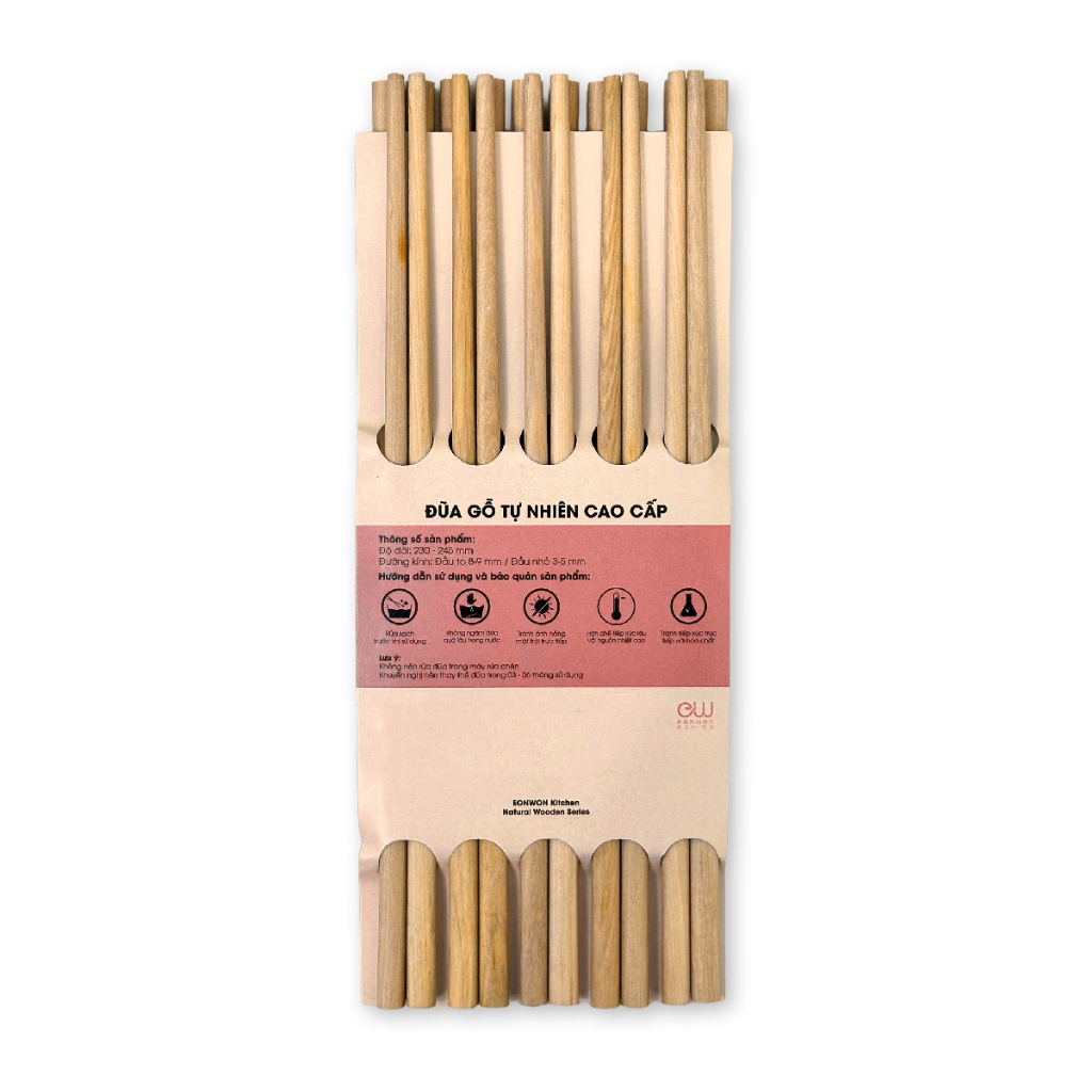 Bộ 10 đôi đũa Eonwon EW-001 - Chống mốc bền đẹp an toàn cho sức khỏe