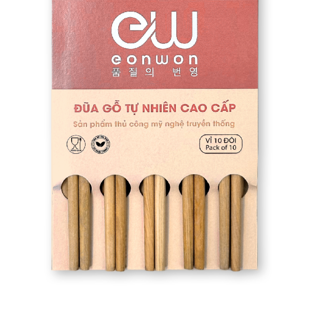Bộ 10 đôi đũa Eonwon EW-001 - Chống mốc bền đẹp an toàn cho sức khỏe