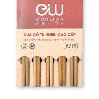 Bộ 10 đôi đũa ăn cơm Eonwon EW-001, chống mốc bền đẹp an toàn cho sức khỏe