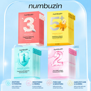 Mặt Nạ Numbuzin Set 5 Miếng No.1 No.2 No.3 No.5 No.9 100% Chính Hãng | Dưỡng Ẩm, Làm Dịu, Sáng Da