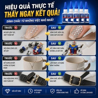 Keo dán đa năng Loctite 401, 460, 406, 495, 496 Dính Kim Loại Nhựa Cao Su Gỗ Nhựa Kim Loại