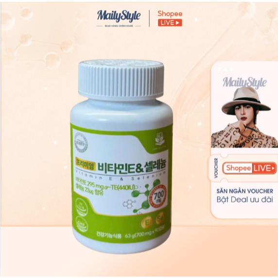 T400_ Combo (01 Hộp) Q26Thực phẩm bảo vệ sức khỏe Vitamin E & Selenium +(01 Hộp) H122 mờ nám Wishlabs once a day Mclear