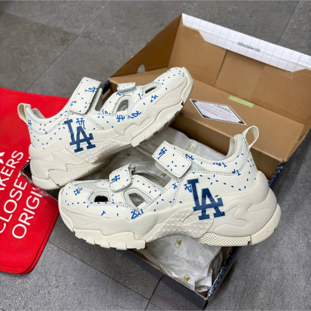 Giày Sandal MLB Big Ball Chunky Mask Diamond Monogram LA Dodgers / Boston Red - 3ASDCMM33