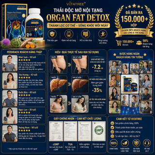 Viên uống thải độc mỡ nội tạng Vitatree Organ Fat Detox hỗ trợ chuyển hoá chất béo hộp 60 viên