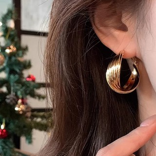 Khuyên tai nữ bông tai size L phong cách sang trọng Larme accessories -KT0299