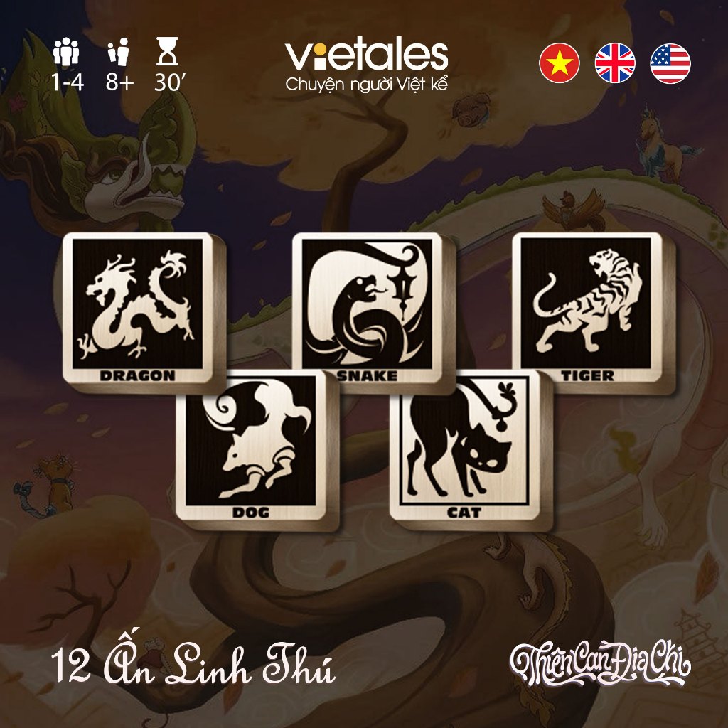 Thiên Can Địa Chi - Boardgame Trí Tuệ & Chiến Thuật 12 Con Giáp, Ngũ Hành - Gắn Kết Bạn Bè Và Gia Đình