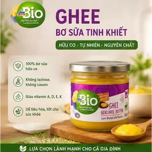 Bơ ghee hữu cơ cho bé ăn dặm, DM Bio, ENER Bio Đức 180g, Bơ Ghee Easy