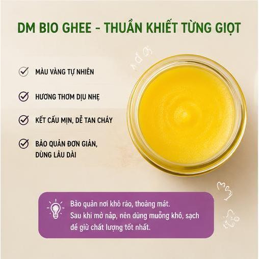 Bơ ghee hữu cơ cho bé ăn dặm, DM Bio, ENER Bio Đức 180g, Bơ Ghee Easy